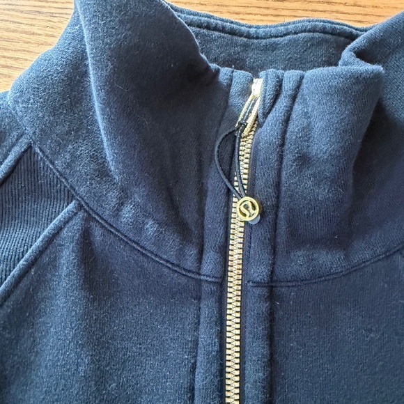 Lululemon Scuba Oversized Funnel-Neck Half Zip Long in Black/Gold (Size XS/S) - Picture 6 of 9
